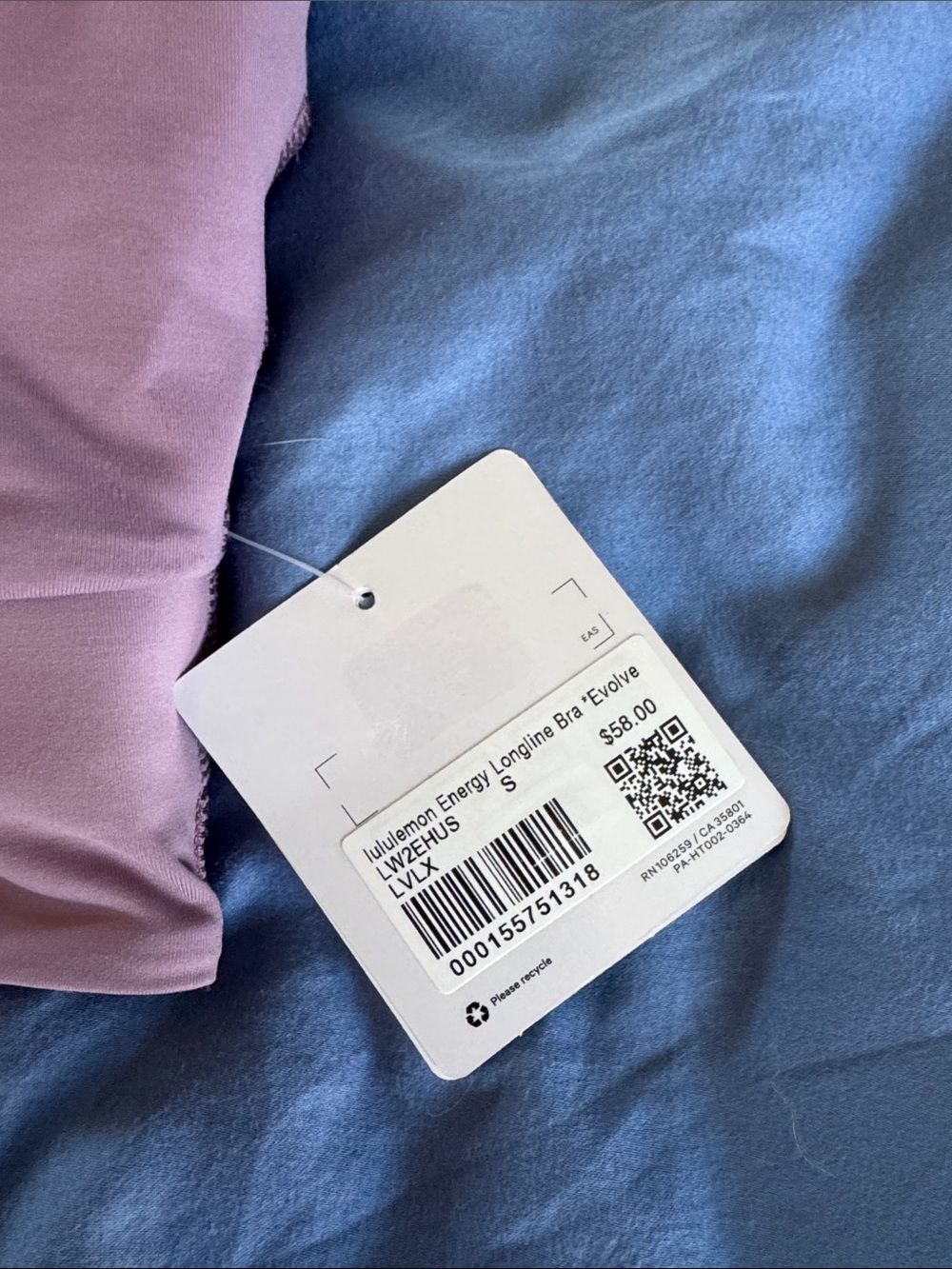 NWT lululemon athletica Dusty Mauve Strappy Sports Bra / E61 - Picture 3 of 3